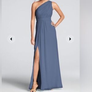 One Shoulder Dress in Dusty Sage